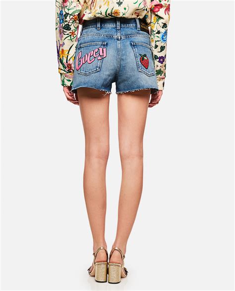 girls gucci shorts|gucci denim shorts.